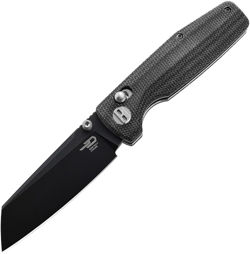 Bestech Slasher Axis Lock Folding Knife Black D2 Blade