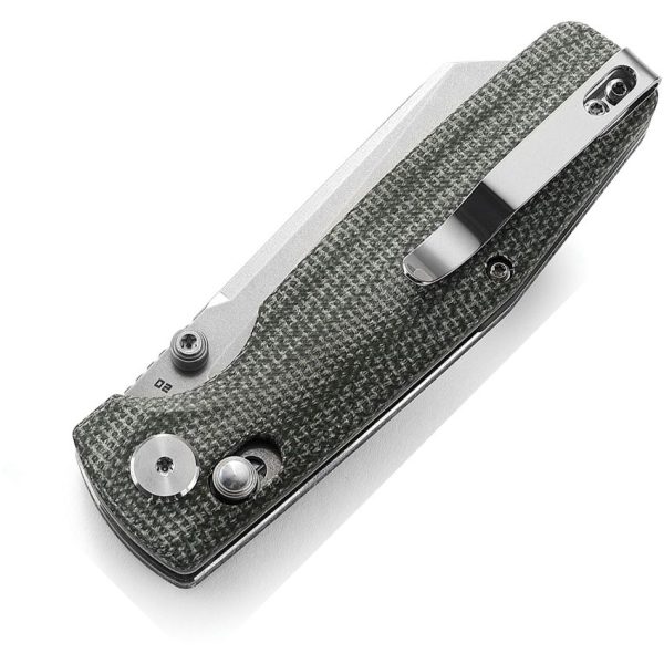 Bestech Slasher Axis Lock Green Micarta Folding Knife