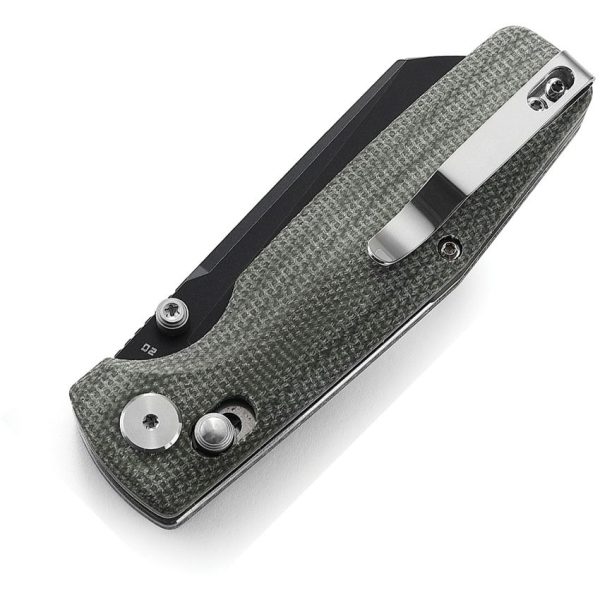 Bestech Slasher Axis Lock Green Stonewash Folding Knife