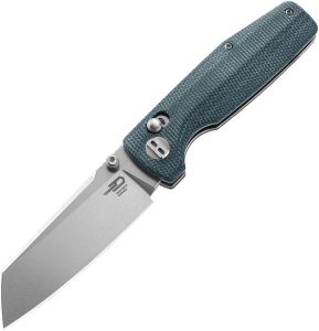 Bestech Slasher Axis Lock Blue Micarta Folding Knife