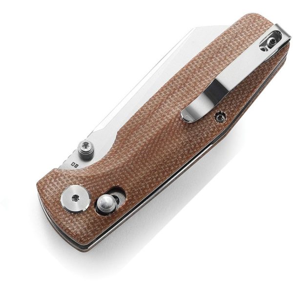 Bestech Slasher Axis Lock Natural Canvas Micarta