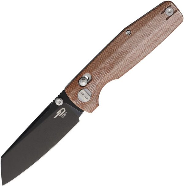 Bestech Slasher Axis Lock Natural Stonewash Folding Knife