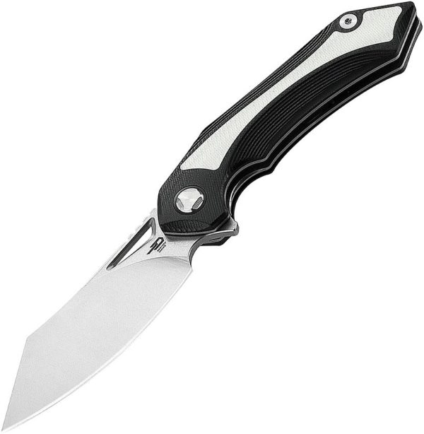 BTKG45A.jpg Bestech Kasta Linerlock 154CM Stainless Black/White G10