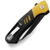 Bestech Rockface Linerlock Yellow D2 Steel Blade