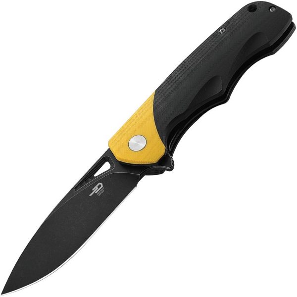 BTKG47B.jpg Bestech Airstream Stonewash Yellow D2 Folding Knife