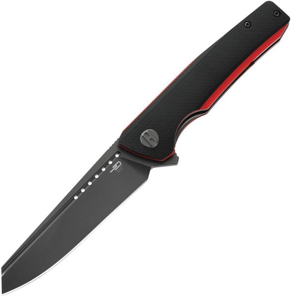 Bestech Knives Slyther Linerlock - Black/Red G10 Handle