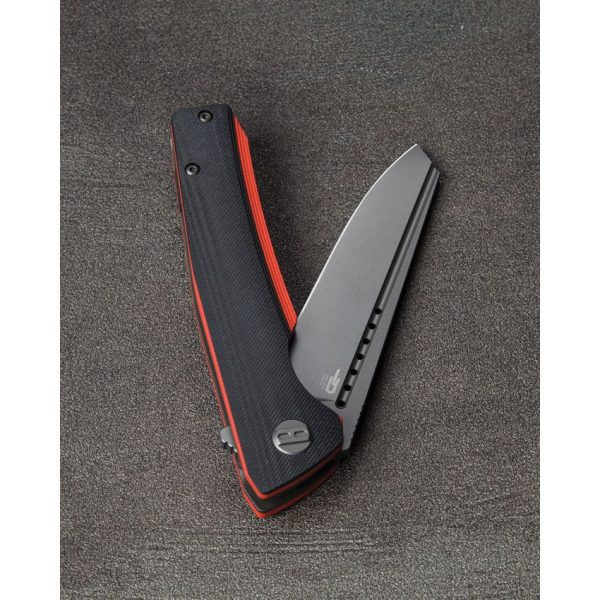 Bestech Knives Slyther Linerlock - Black/Red G10 Handle