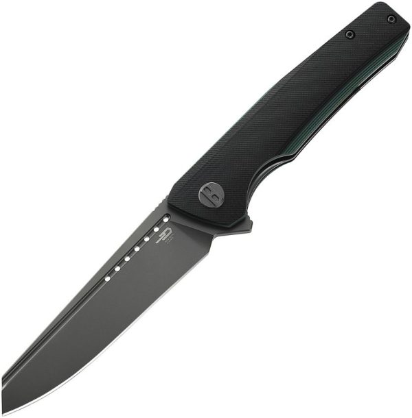 Bestech Knives Slyther Linerlock - Black/Green G10 Handle