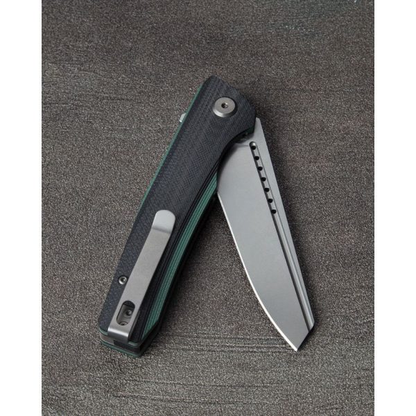 Bestech Knives Slyther Linerlock - Black/Green G10 Handle