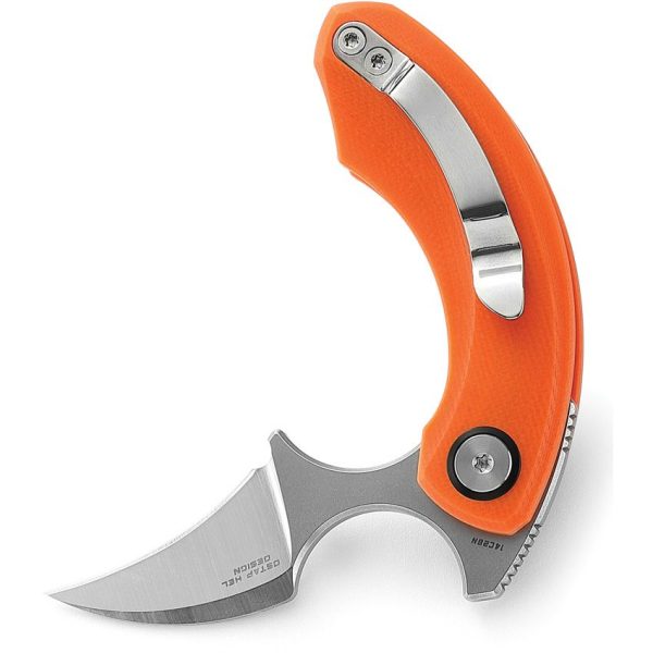 Bestech Strelit Linerlock Folding Knife - Orange G10