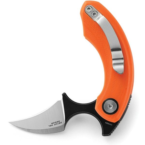 Bestech Strelit Linerlock - Orange G10 Black Blade