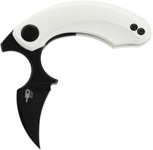 Bestech Strelit Linerlock - White G10 Black Blade