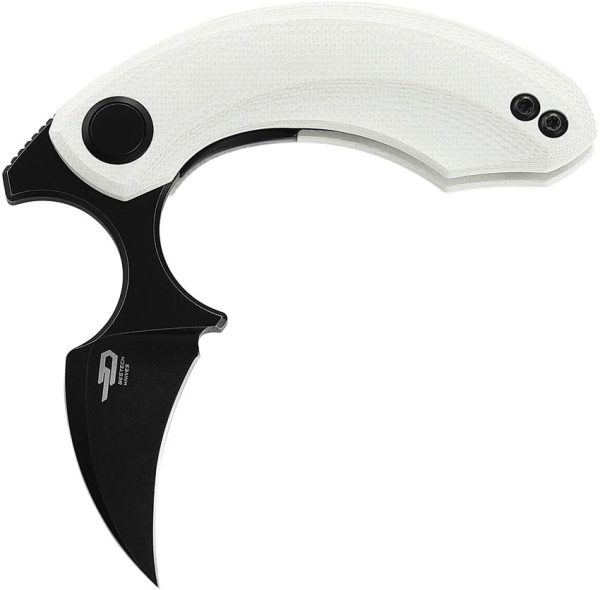 Bestech Strelit Linerlock - White G10 Black Blade