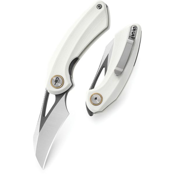 Bestech Bihai Linerlock White G10 Stonewash