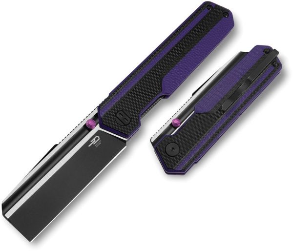 Bestech Tardis Linerlock Black/Purple G10 D2