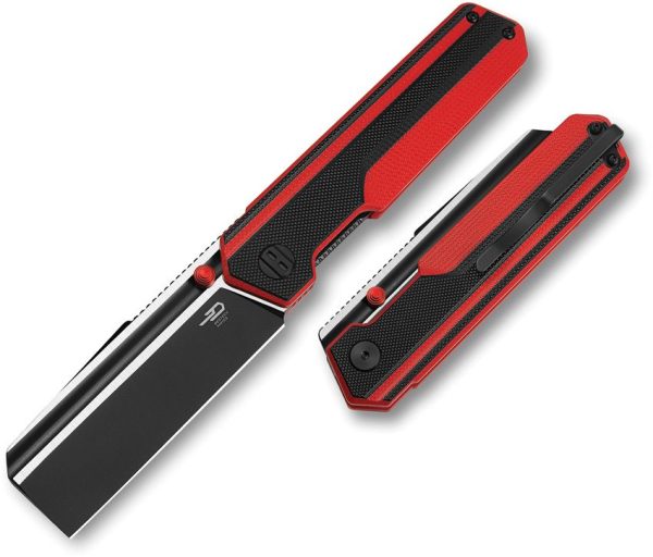 Bestech Tardis Linerlock Black/Red G10 D2