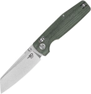 Bestech Slasher Axis Lock D2 Green Micarta