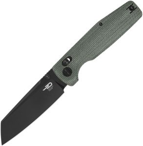 Bestech Slasher Axis Lock D2 Green Micarta