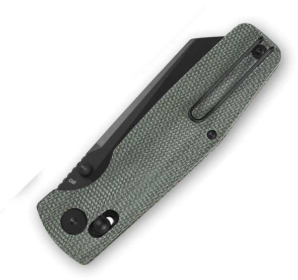 Bestech Slasher Axis Lock D2 Green Micarta