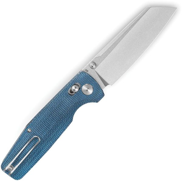 Bestech Slasher Axis Lock D2 Blue Micarta