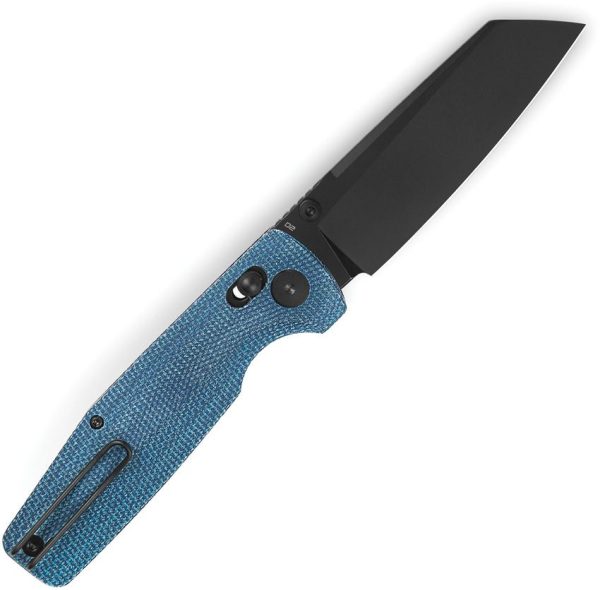 Bestech Slasher Axis Lock D2 Blue Micarta