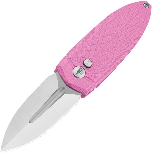Bestech Ququ Button Lock Spear G10 Pink