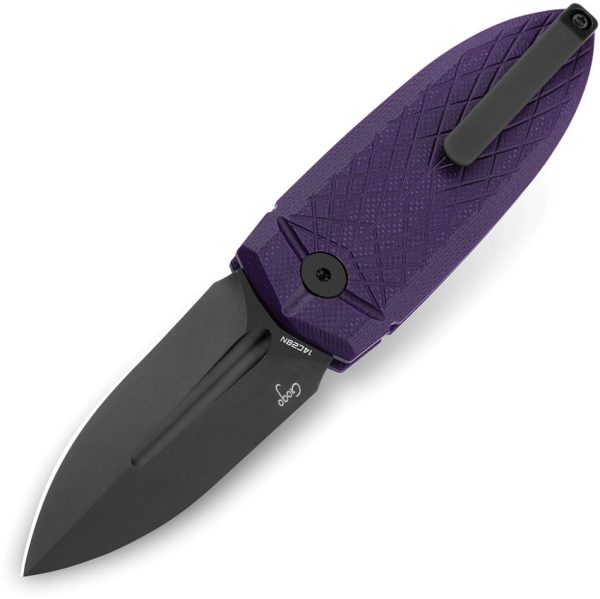 Bestech Ququ Button Lock DLC Spear G10 Purple