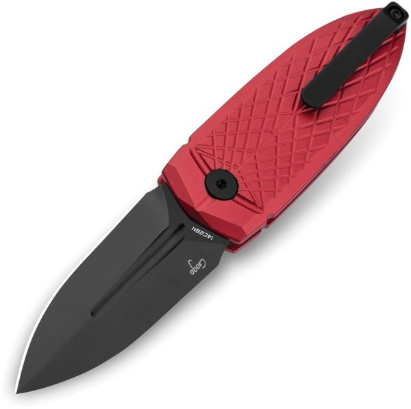 Bestech Ququ Button Lock DLC Spear Al Red