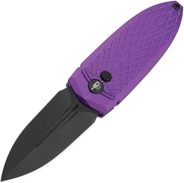 Bestech Ququ Button Lock Folding Knife - Purple Aluminum