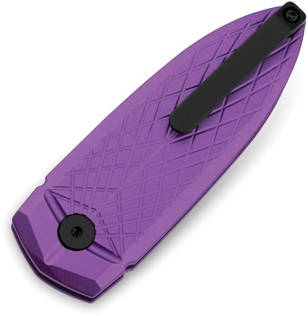 Bestech Ququ Button Lock Folding Knife - Purple Aluminum