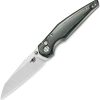Bestech Snakebird Button Lock Folding Knife - Green Micarta