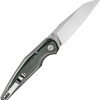 Bestech Snakebird Button Lock Folding Knife - Green Micarta