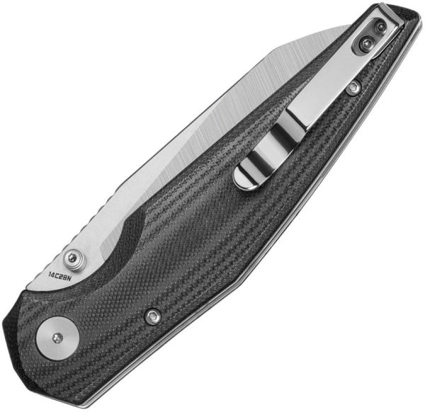 Bestech Snakebird Button Lock Folding Knife - Black Micarta