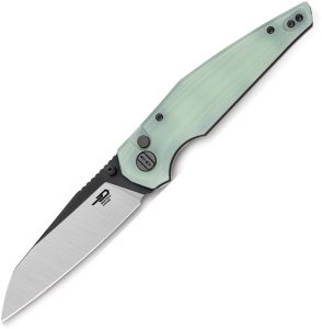 Bestech Snakebird Button Lock Folding Knife - Jade G10