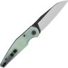 Bestech Snakebird Button Lock Folding Knife - Jade G10
