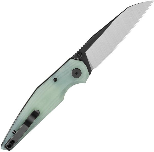 Bestech Snakebird Button Lock Folding Knife - Jade G10