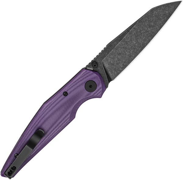 Bestech Snakebird Button Lock Folding Knife - Purple G10