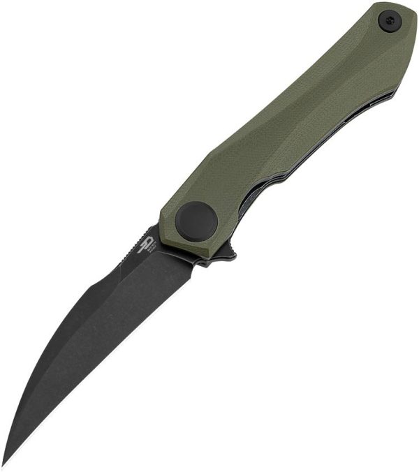 BTKG59C.jpg Bestech Ivy Linerlock Folding Knife - OD Green G10