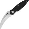 Bestech Mantidae Linerlock Black G10 - Curved Blade