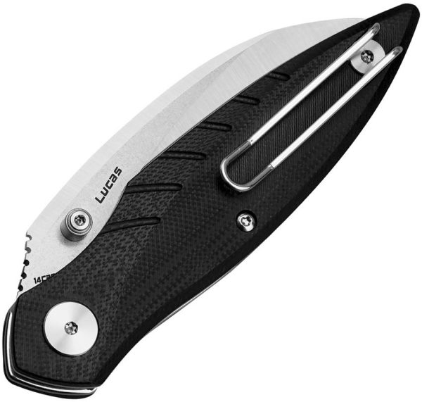 Bestech Mantidae Linerlock Black G10 - Curved Blade