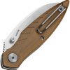 Bestech Mantidae Linerlock Brown G10 - Curved Blade