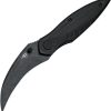 Bestech Mantidae Linerlock Black Micarta - Curved Blade