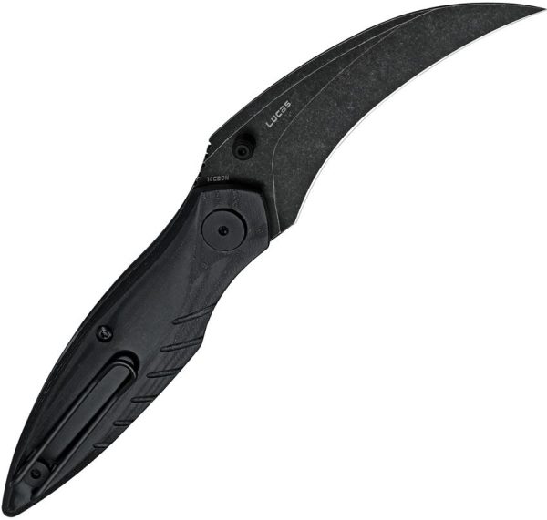 Bestech Mantidae Linerlock Black Micarta - Curved Blade
