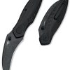 Bestech Mantidae Linerlock Black Micarta - Curved Blade