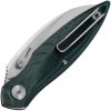 Bestech Mantidae Linerlock Green Micarta - Curved Blade