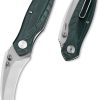 Bestech Mantidae Linerlock Green Micarta - Curved Blade