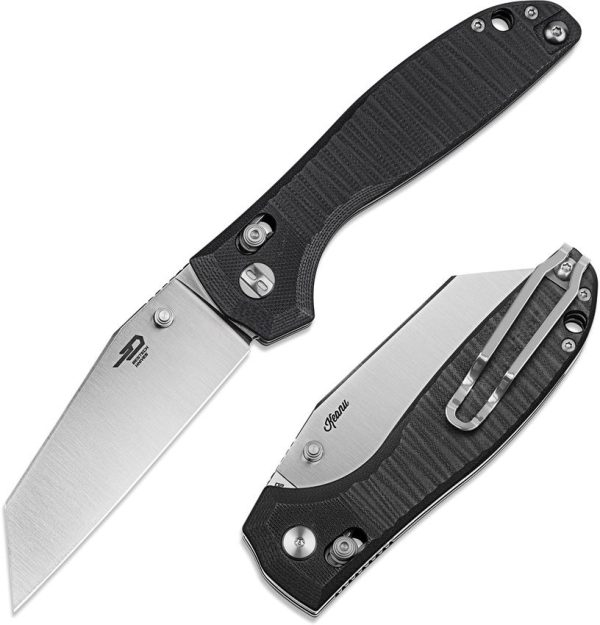 Bestech Liger Bar Lock Black G10 Wharncliffe