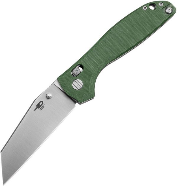 Bestech Liger Bar Lock OD Green G10 Wharncliffe