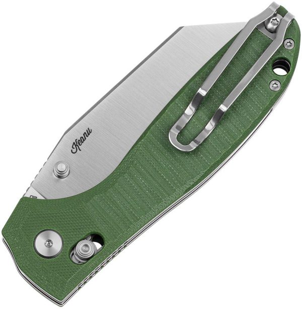 Bestech Liger Bar Lock OD Green G10 Wharncliffe