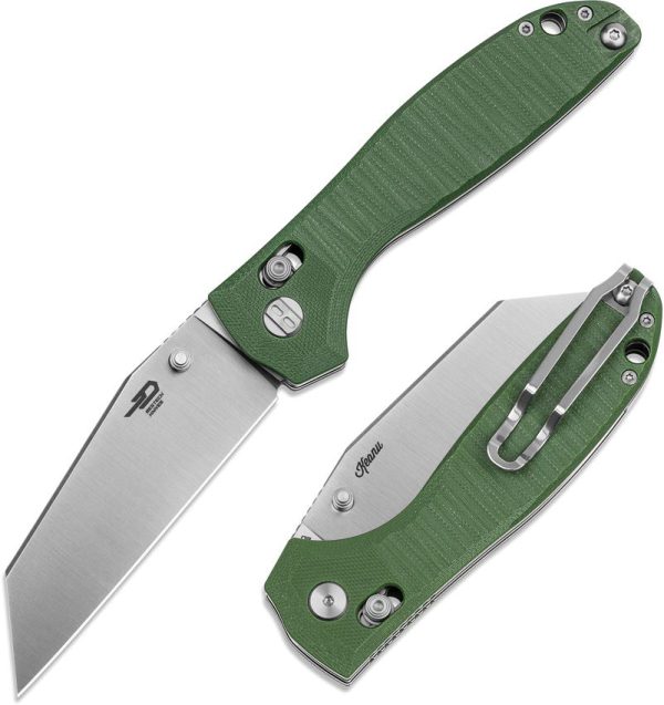 Bestech Liger Bar Lock OD Green G10 Wharncliffe